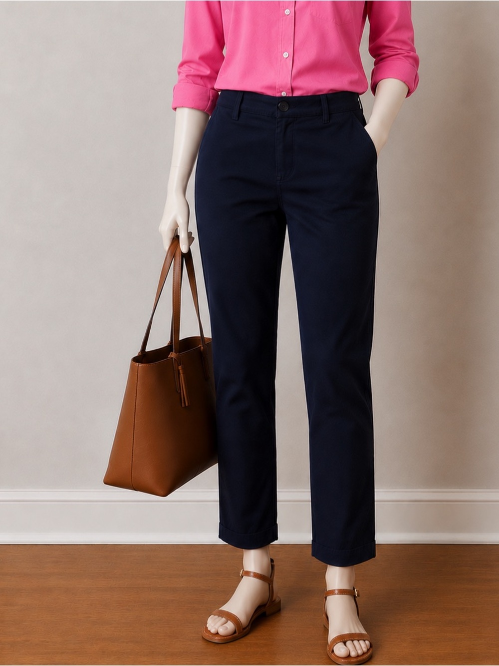 Boden Richmond Navy Chinos 10R Slim 7/8 Preppy Classic Workwear Pants Like New